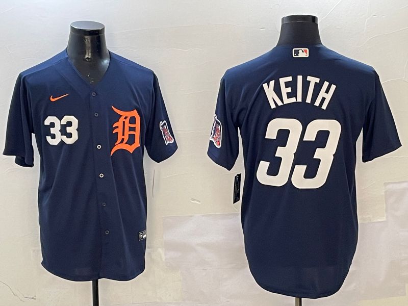 Men Detroit Tigers #33 Keith Drak Blue Game 2025 Nike MLB Jersey style 3115->detroit tigers->MLB Jersey
